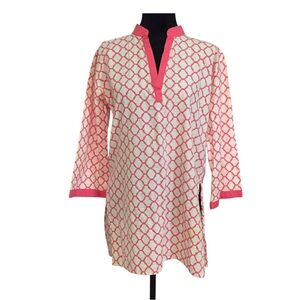 Cape Madras White/Pink Tunic